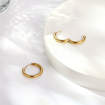 3 Pairs 3 Style 304 Stainless Steel Dangle Hoop Earrings Set ZS0378-1