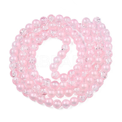 Translucent Crackle Glass Beads Strands CCG-T003-01B-1