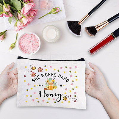 Teachers' Day Polycotton Canvas Storage Bags ABAG-WH0029-069-1