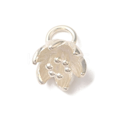 925 Sterling Silver Flower Charms with Jump Rings FIND-U013-02S-02-1