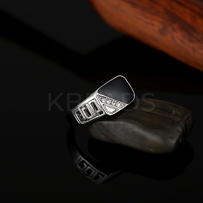 Alloy Micro Pave Cubic Zirconia Finger Rings for Men FS-WGE231C-01-1