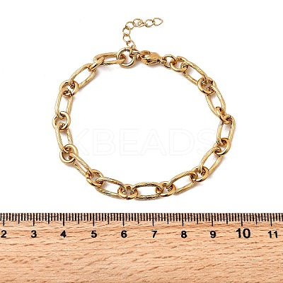 304 Stainless Steel Link Chain Bracelets for Women Men BJEW-A050-01G-1