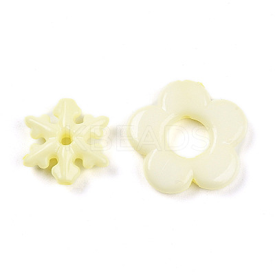 Transparent & Opaque Acrylic Beads TACR-T028-26B-1