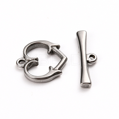 Tarnish Resistant 304 Stainless Steel Toggle Clasps STAS-D142-06A-P-1