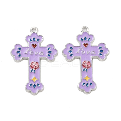 Rack Plating Alloy Enamel Pendants FIND-Z054-17P-01-1