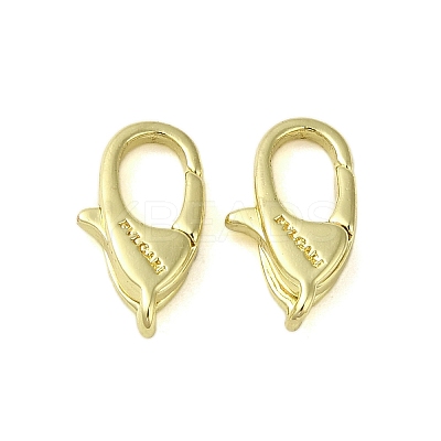 Brass Lobster Claw Clasps KK-B089-24A-G-1