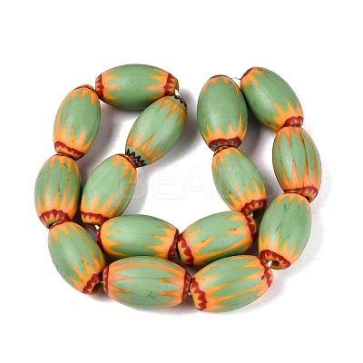 Handmade Millefiori Glass Barrel Beads LA-N002-15E-1