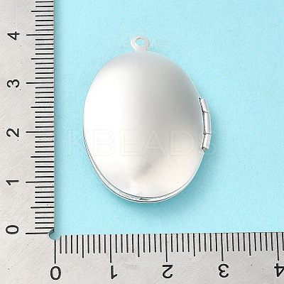 Rack Plating Brass Locket Pendants KK-K277-03S-1