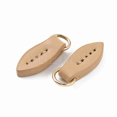 Leather Zipper Pull Tabs DIY-WH0374-82I-1