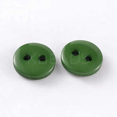 2-Hole Flat Round Resin Sewing Buttons for Costume Design LS-BUTT-E119-20L-14-1