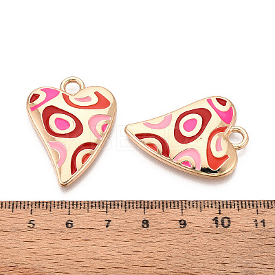Rack Plating Alloy Enamel Pendants PALLOY-T091-15C-1