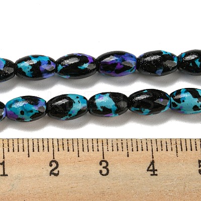 Spray Painted Synthetic Turquoise Beads Strands G-E617-B07-02B-1