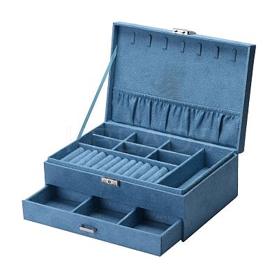 Velvet & Wood Jewelry Boxes VBOX-I001-04D-1
