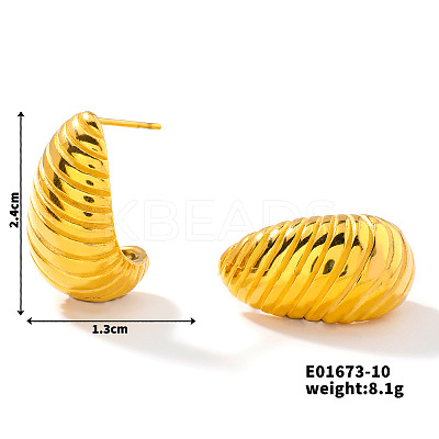 Fashionable 304 Stainless Steel Stud Earrings ZI8311-4-1