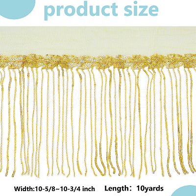Polyester Tassel Lace Ribbon OCOR-WH0070-175E-1