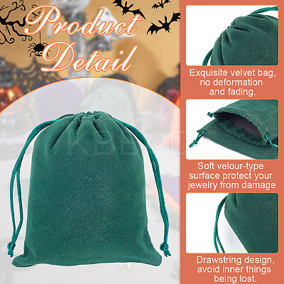 24Pcs 4 Colors Velvet Cloth Drawstring Pouches TP-BC0001-04-1
