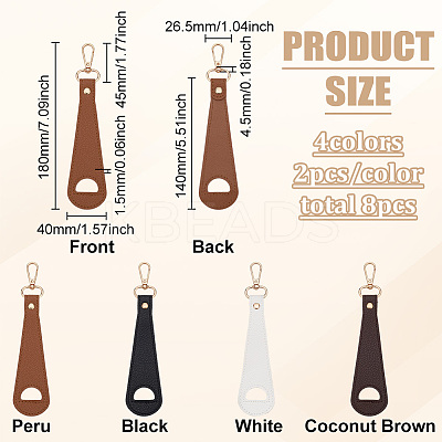 8Pcs 4 Colors Alloy Hat Clips AJEW-FG0004-44-1