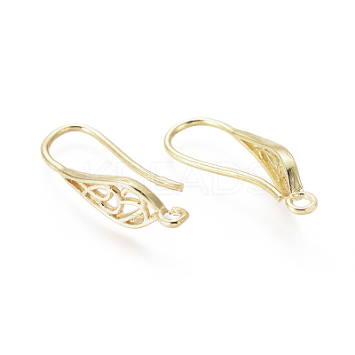 Brass Earring Hooks X-KK-G374-11G-1