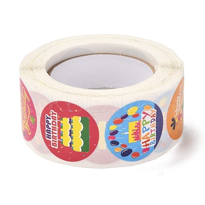Birthday Themed Pattern Self-Adhesive Stickers DIY-E023-08H-1