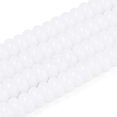 Opaque Solid Color Glass Beads Strands GLAA-ZX008-4mm-18G-1