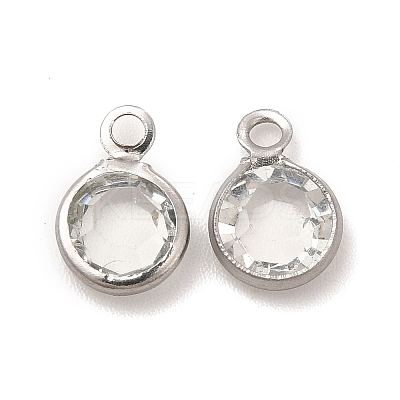 304 Stainless Steel with Glass Charms STAS-G305-11P-04-1