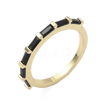 Brass Micro Pave Cubic Zirconia Finger Rings for Women RJEW-H256-10G-01-1