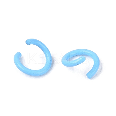 Spray Painted Iron Open Jump Rings IFIN-T017-04B-08-1