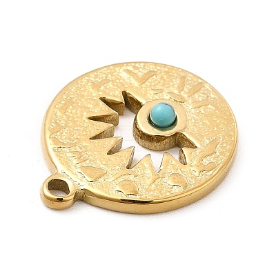 Synthetic Turquoise Pendants STAS-E177-11G-1