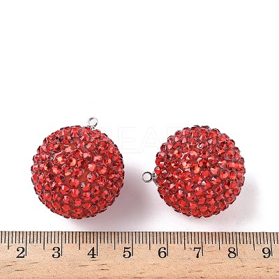 Acrylic with Resin Rhinestone Pendants LS-FIND-Z092-04-1