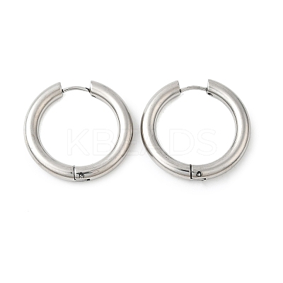 Tarnish Resistant 202 Stainless Steel Huggie Hoop Earrings EJEW-O087-08N-P-1