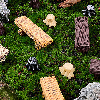 12Pcs 2 Styles Resin Benches DJEW-GF0001-81-1