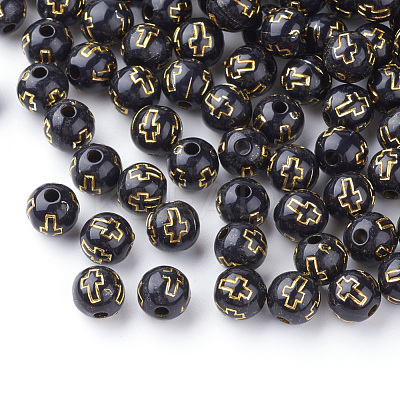 Plating Acrylic Beads PACR-Q113-13-1