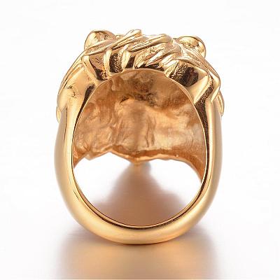 Ion Plating(IP) 304 Stainless Steel Finger Rings STAS-G067-02-1