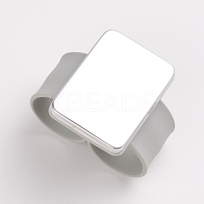 Magnetic Silicone Wrist Strap Bracelet BJEW-WH0009-09A-1