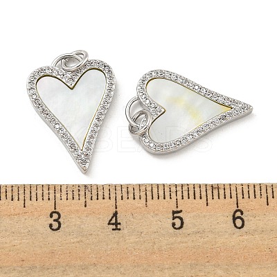 Brass Micro Pave Clear Cubic Zirconia Pendants X-KK-L211-015P-01-1