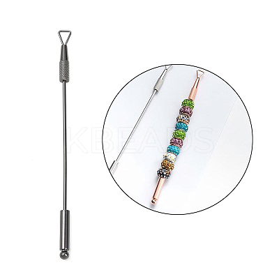 201 Stainless Steel Beadable Double Head Cuticle Pusher Nail Tools STAS-R161-01B-1