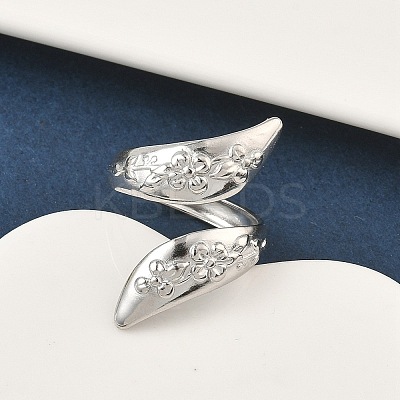 304 Stainless Steel Open Cuff Rings for Women RJEW-A079-12B-P-1