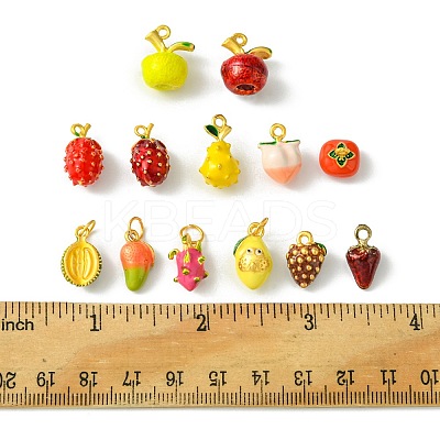 13Pcs 13 Styles Alloy Enamel Pendants FIND-FS0002-40-1