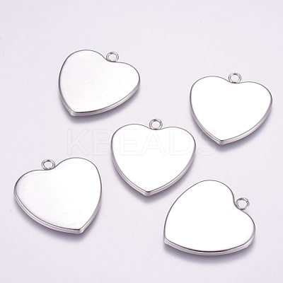 Tarnish Resistant 304 Stainless Steel Pendant Cabochon Settings STAS-K148-04B-1