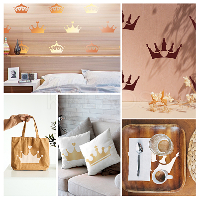 4Pcs 4 Styles PET Hollow Out Drawing Painting Stencils DIY-WH0669-062-1