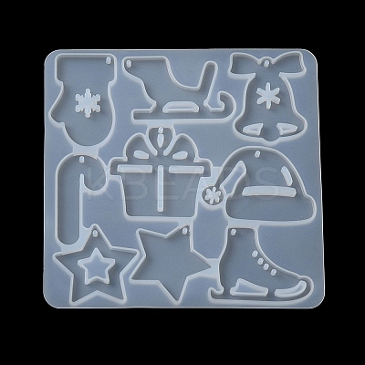 DIY Christmas Silicone Pendant Molds DIY-F140-02E-1