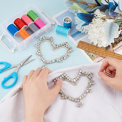 2Pcs Hollow Heart Handicraft Beading Felt Appliques PATC-FG0001-53-1