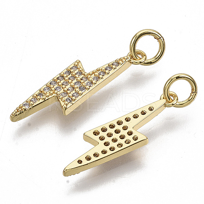 Brass Micro Pave Cubic Zirconia Pendants LS-KK-N227-11G-1