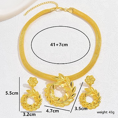Aluminum Alloy Leafy Branch Jewelry Set VN1366-1