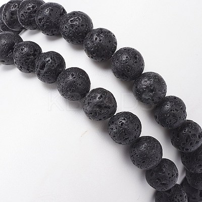 2Pcs 2 Style Style Natural Lava Rock & Golden Sheen Obsidian & Synthetic Hematite Stretch Bracelets Set BJEW-JB08734-1
