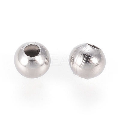 Tarnish Resistant 304 Stainless Steel Hollow Round Seamed Beads X-STAS-R032-4mm-1