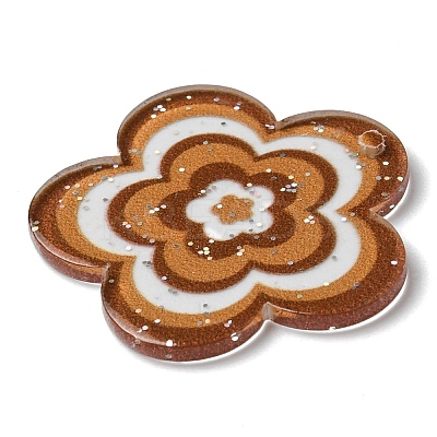 Acrylic Pendants with Glitter Powder MACR-Q160-01I-1