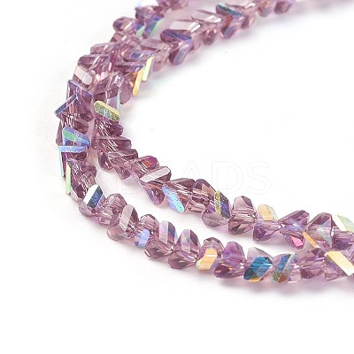 Electroplate Glass Bead Strands GLAA-F092-A02-1