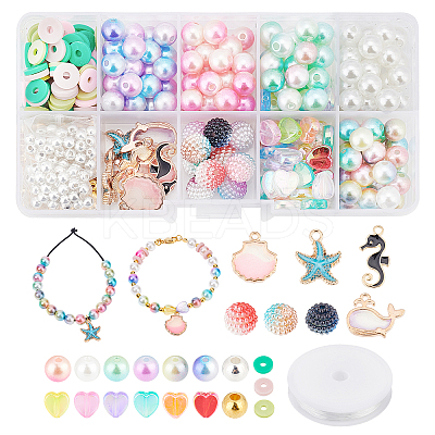 DIY Ocean Theme Bracelet Making Kits for Kid DIY-NB0007-14-1