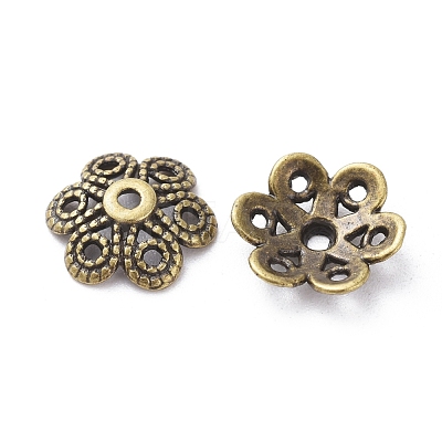 Tibetan Style Alloy Bead Caps X-MLF10883Y-NF-1